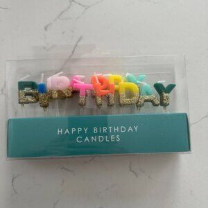 Happy Birthday Glitter Cake Candles